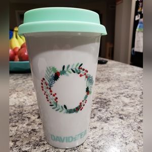 𝅺DAVID’S Tea Christmas Travel Tumbler Mug